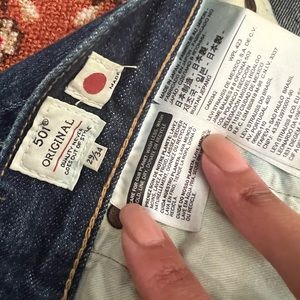 Mens Levi 501 distressed denim